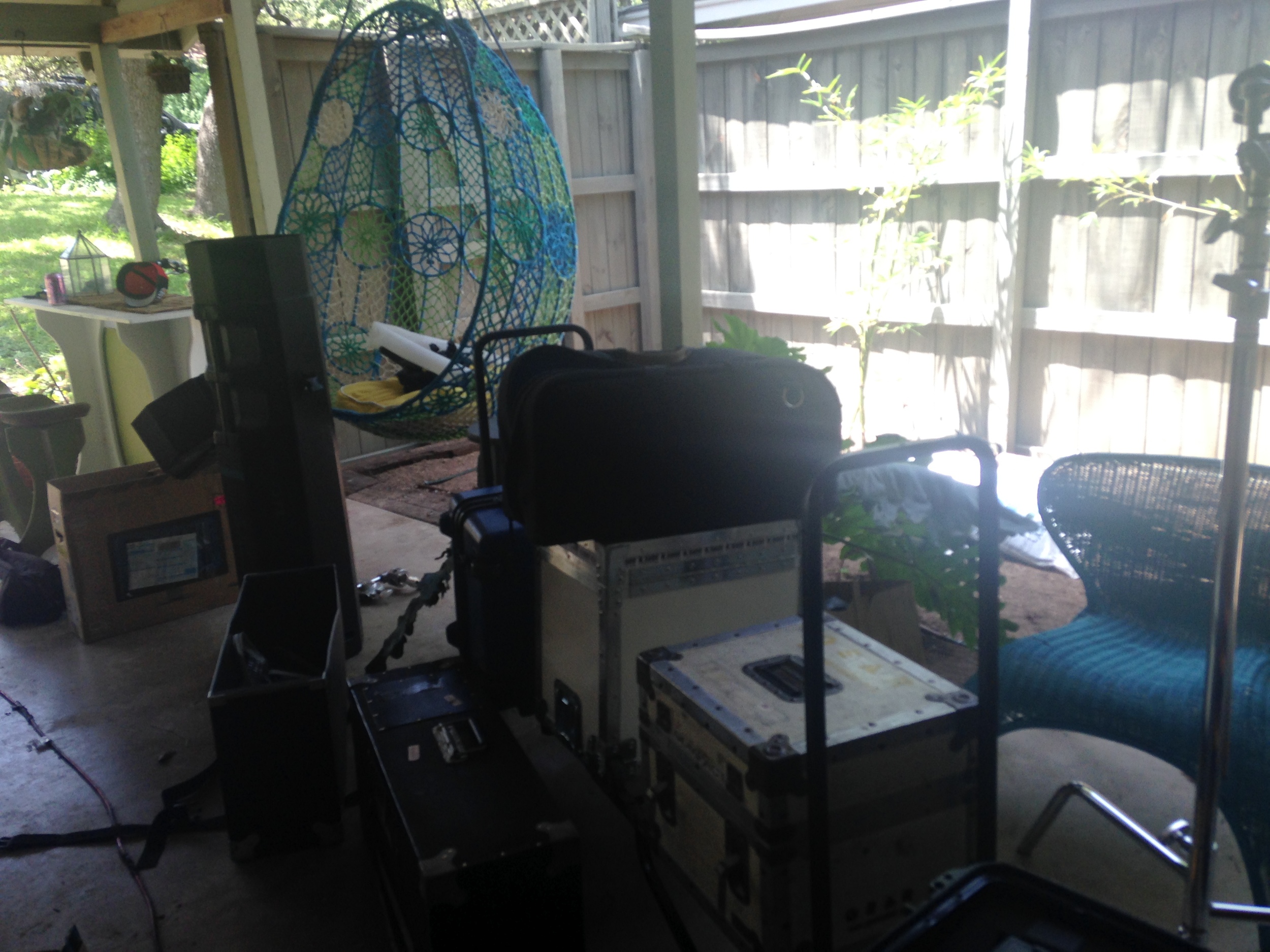 all the equipment in my carport/patio! 