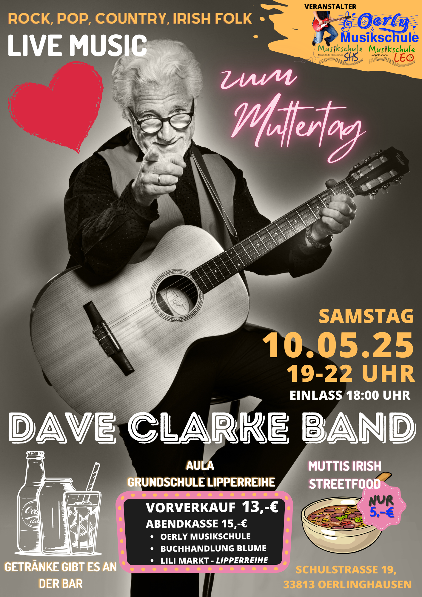 Dave Clarke Band zum Muttertag! VVK ab 14.4.25