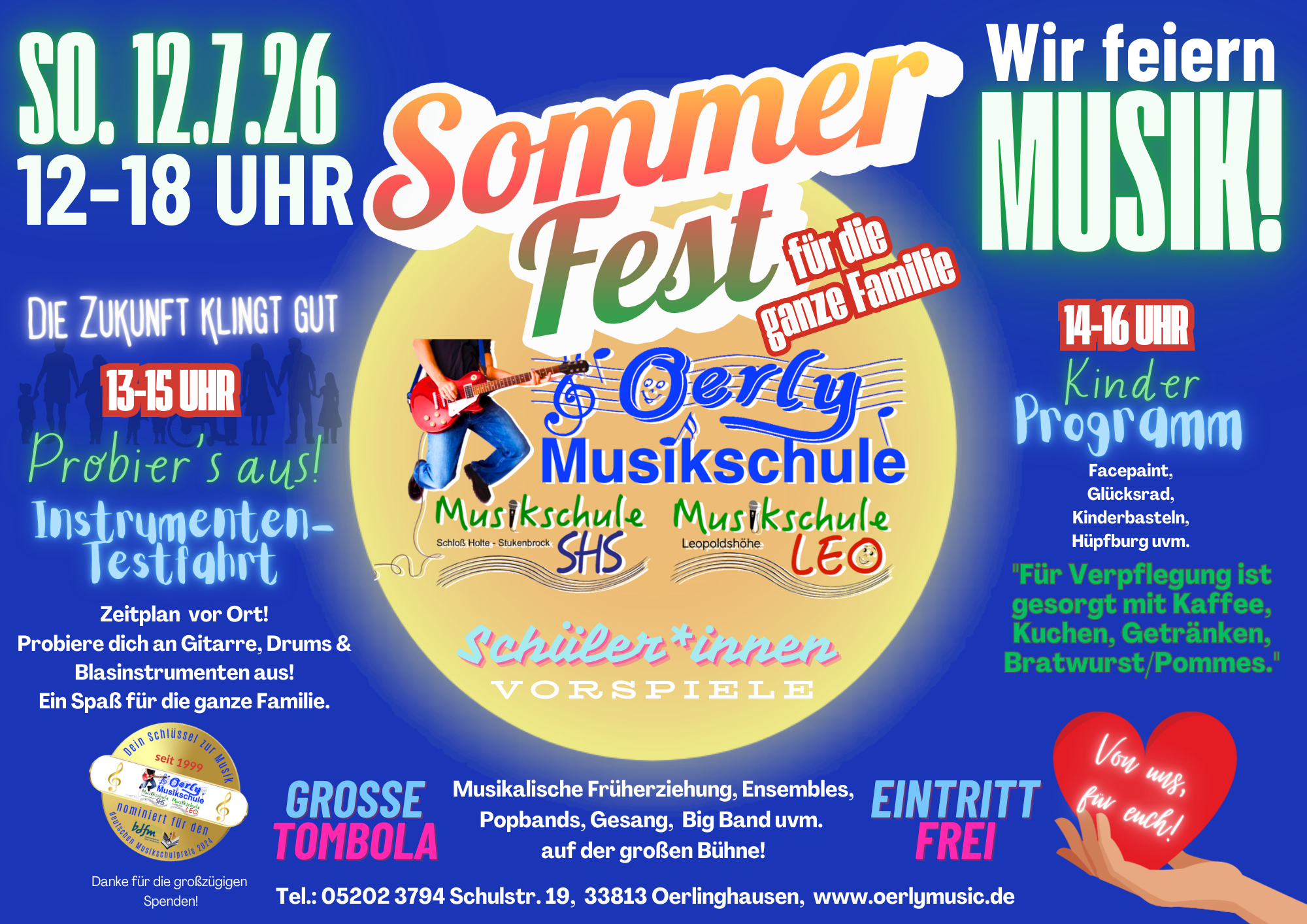 Wir feiern die Musik! Oerly Musikschule Sommerfest 2026