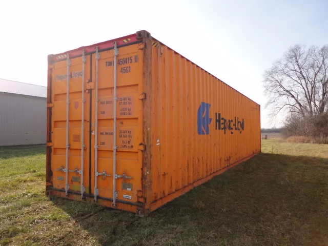 Orange 40' high cube container