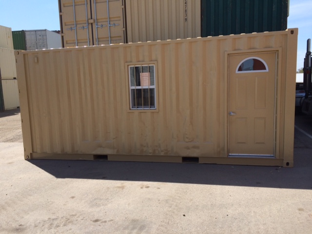 20' container has a man-door and window installed and insulated in the inside