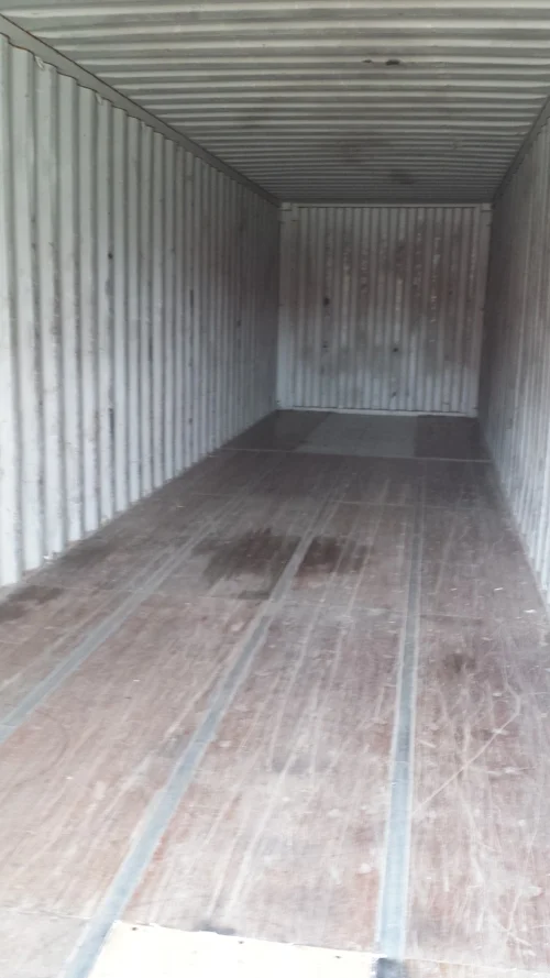 Inside 40' container