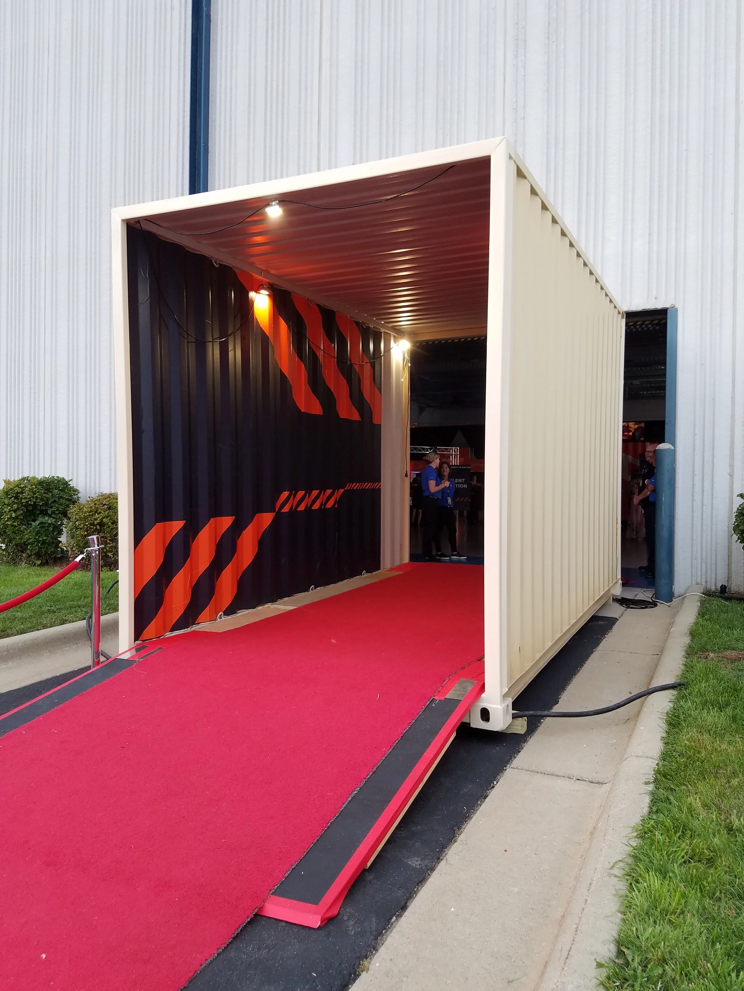 A Super Cubes container makes the red carpet
