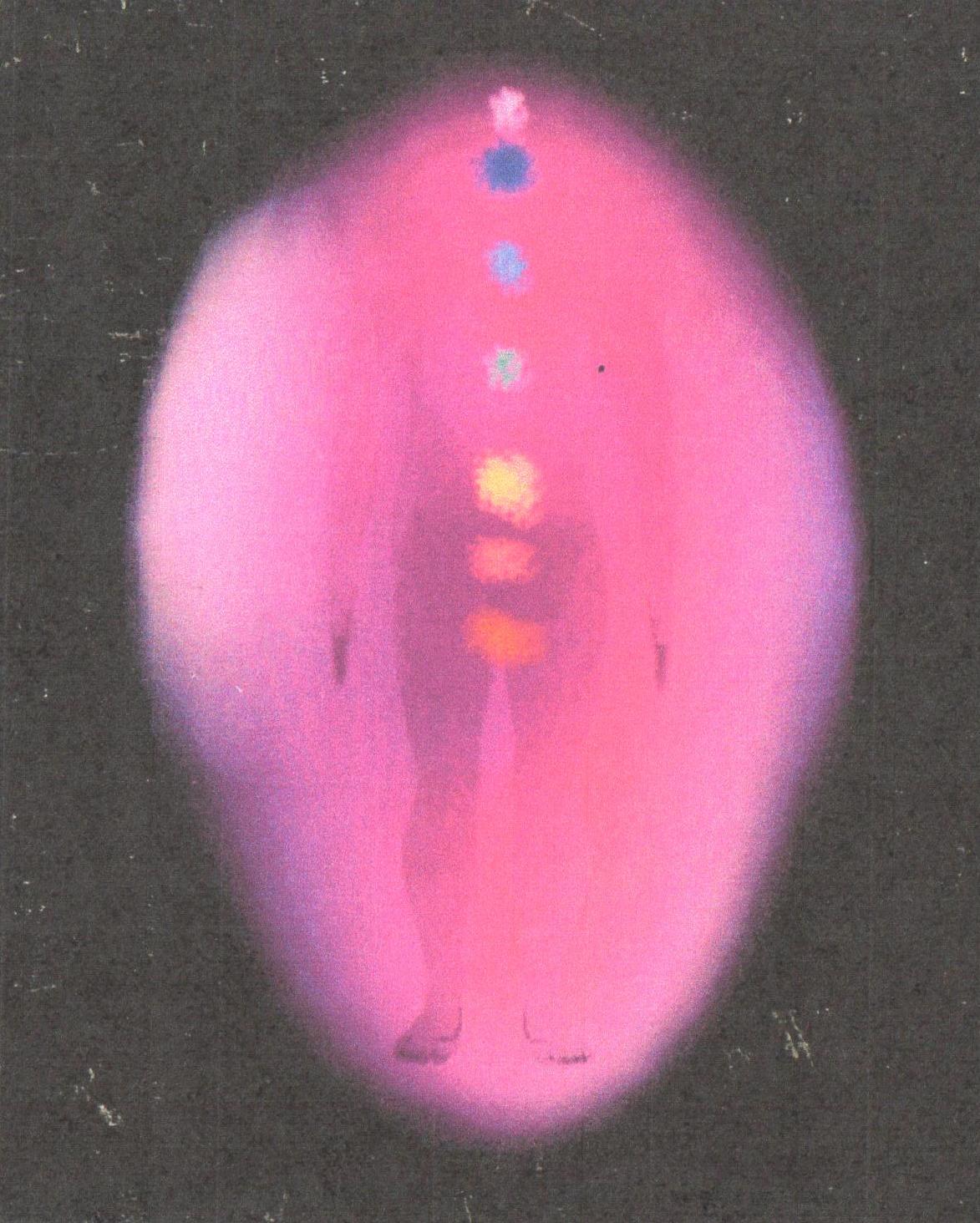 Aura photography performed on a man before a private session with Victor
