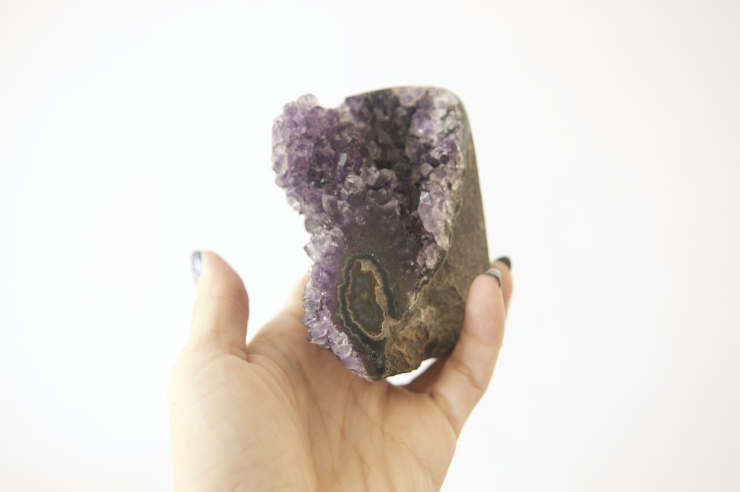 Semi Polished Amethyst Column