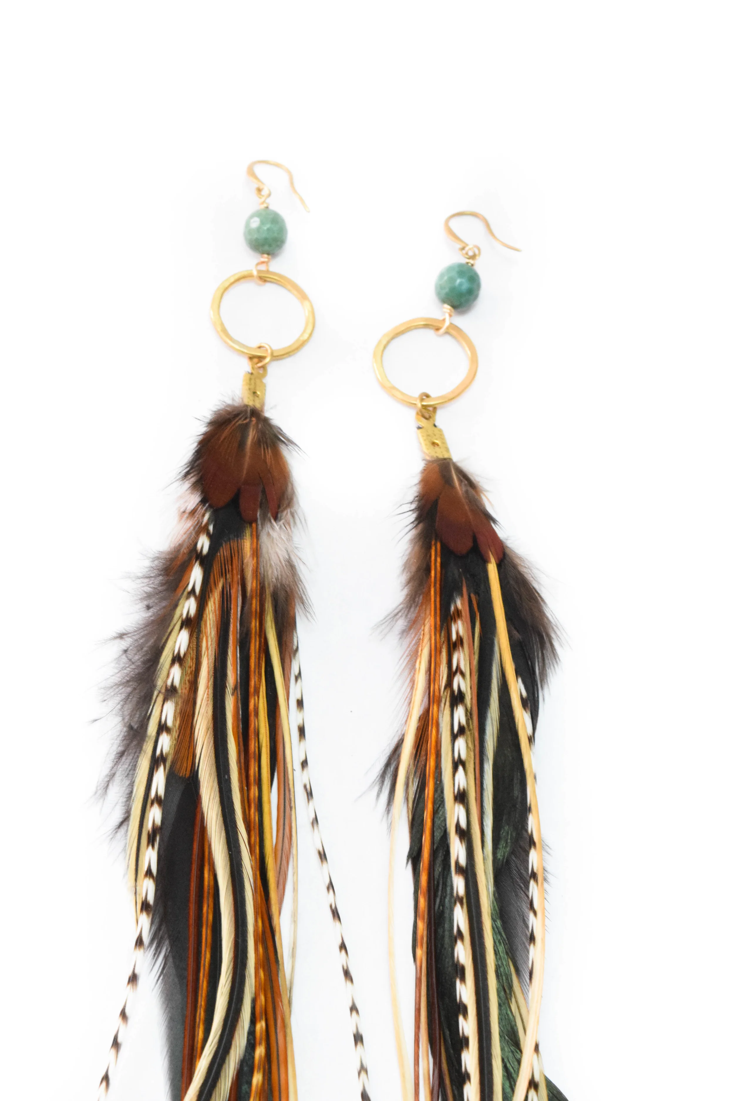 Ruby Feather Earrings