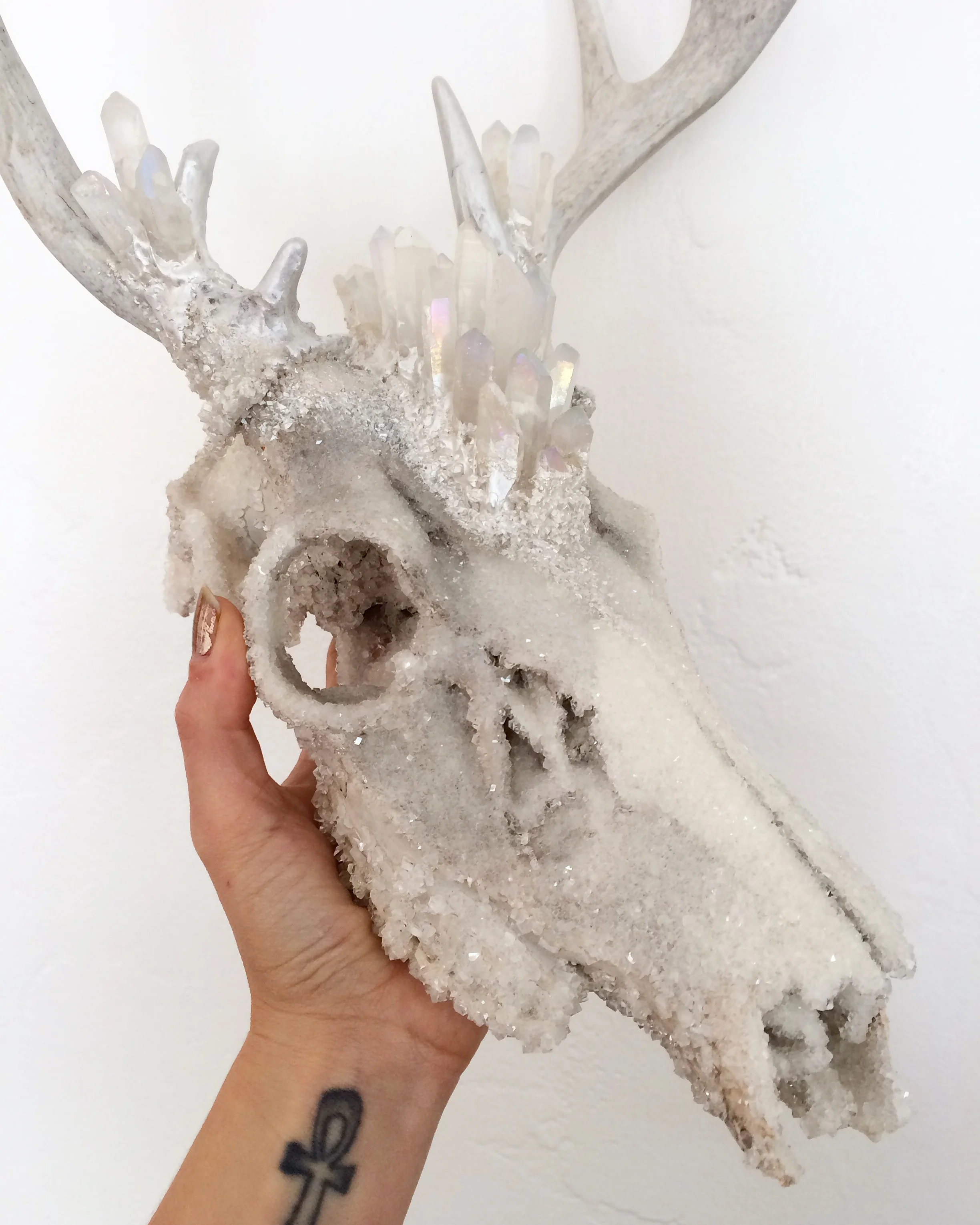 XL Full Aura Quartz Skull