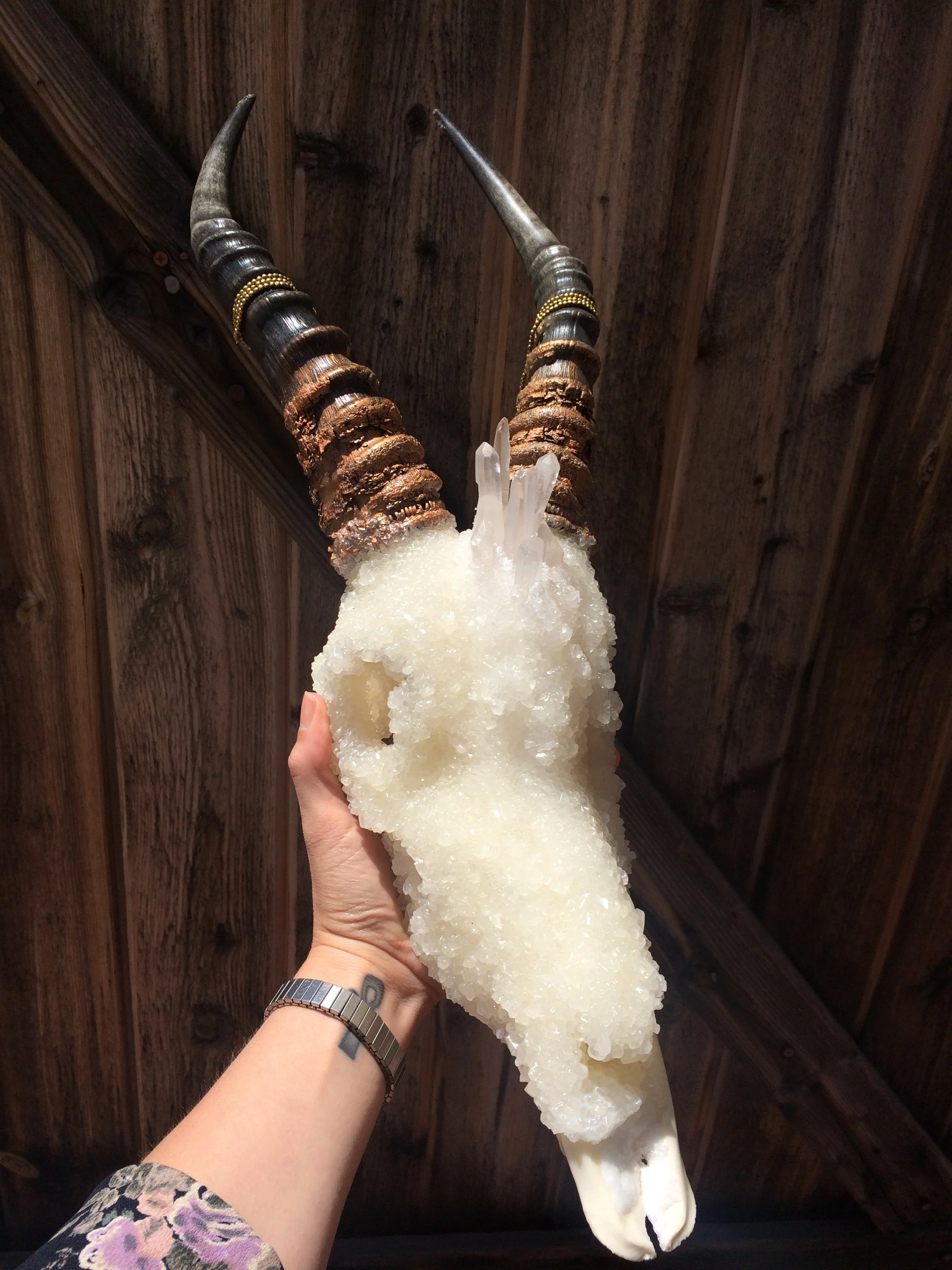 Blesbok Blooming Crystal Skull