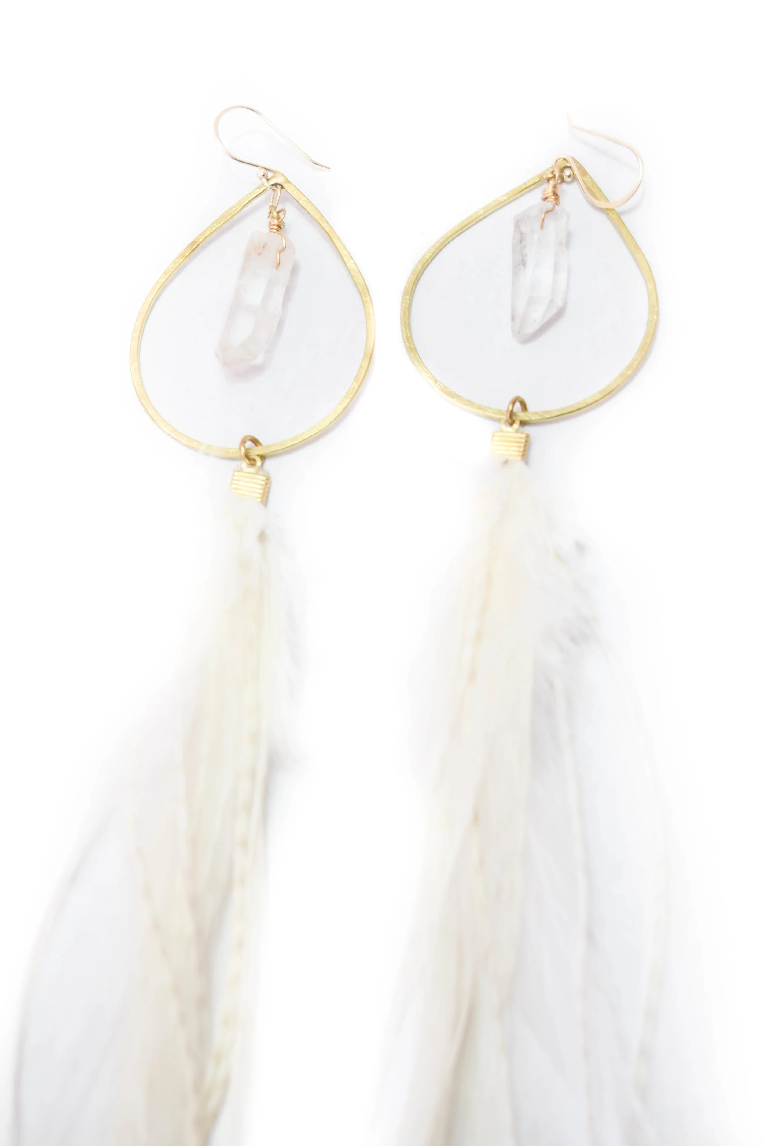 Athena Feather Hoops