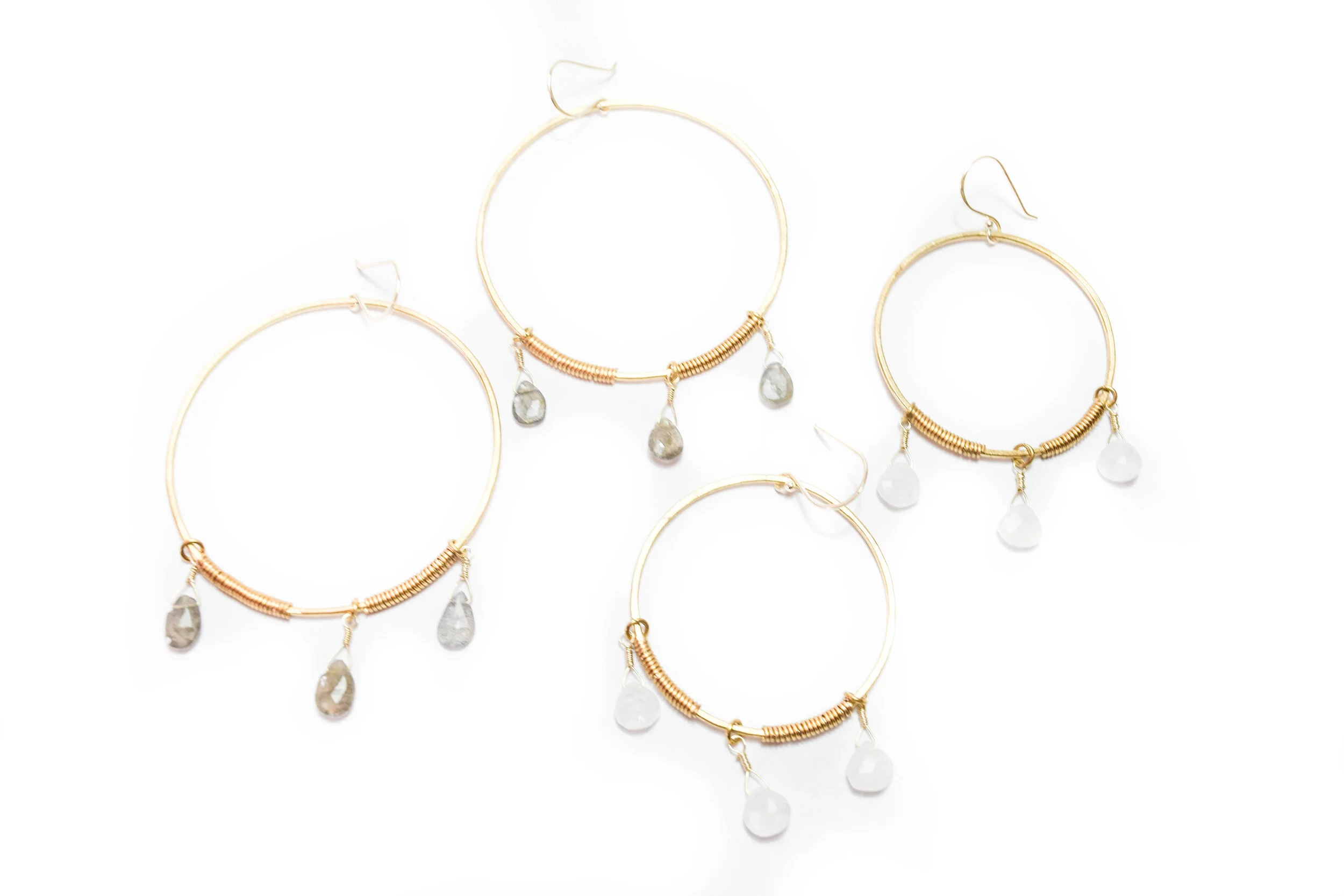 Aya Stone Hoops