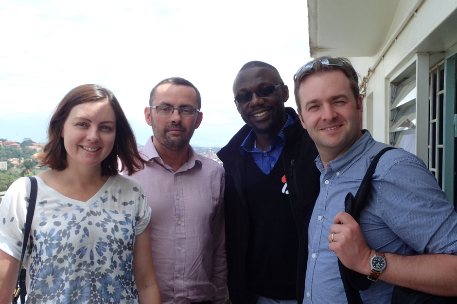 Katy, Alasdair, Joseph and Ed at Makerere Medical school