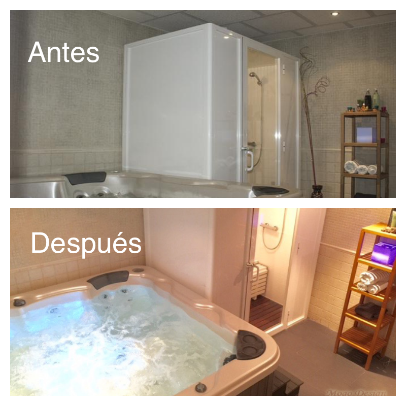 De una foto donde dice que es un Spa pero solo se ve techo, a una foto iluminada donde apetece hasta meterse. 