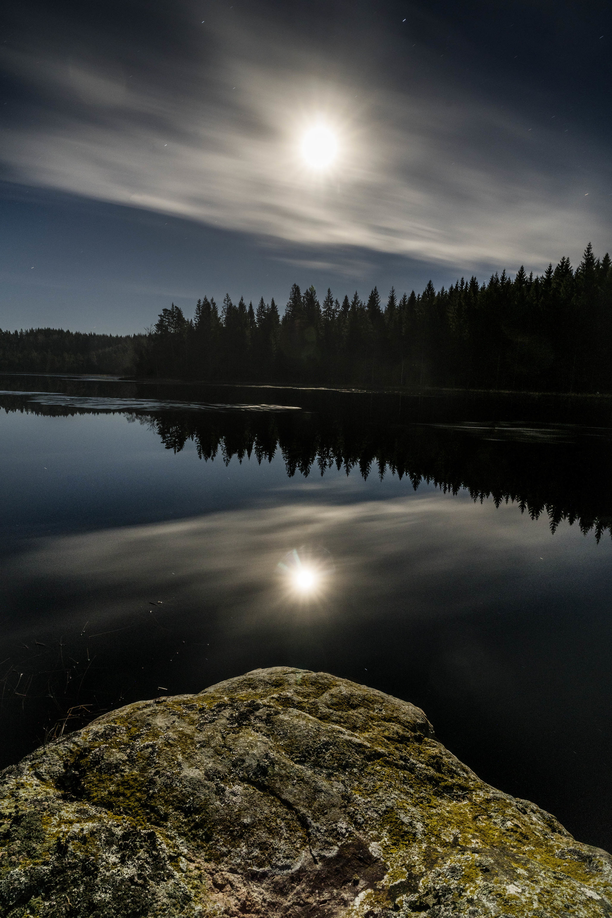 Rammsjøen en nat før fuldmåne