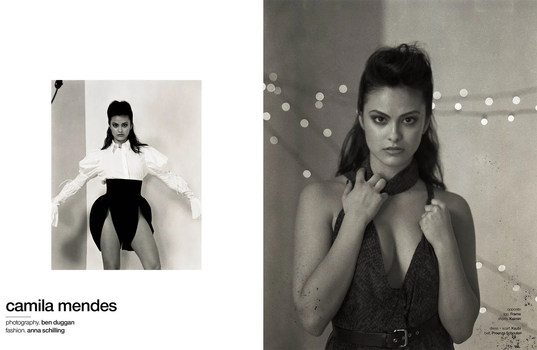   ben duggan, ben duggan photography, camila mendes, schon, schon magazine, anna schilling  