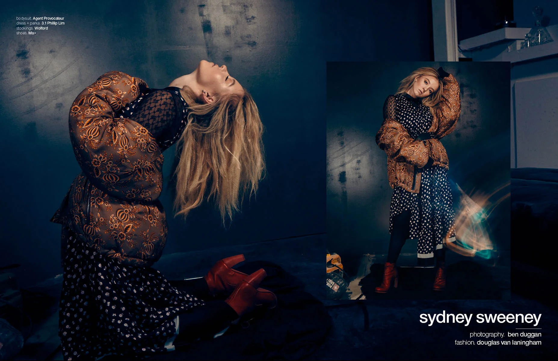  ben duggan, ben duggan photography, ben duggan photographer, schon magazine, schon, schon!, douglas van laningham, sydney sweeney, villani productions, 