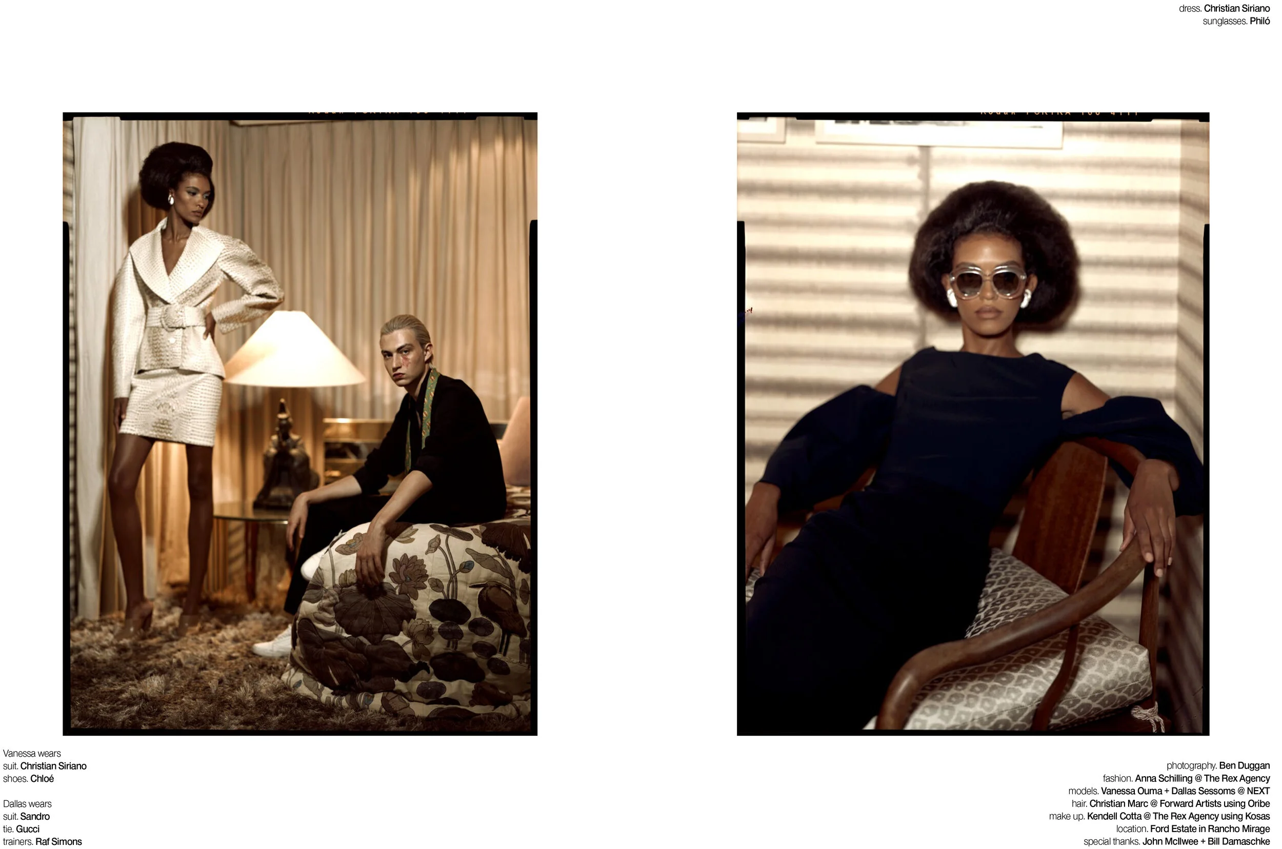  ben duggan, ben duggan photography, anna schilling, anna schilling stylist, schon, schon magazine, schon!, vanessa ouma, christian marc, kendell kota 