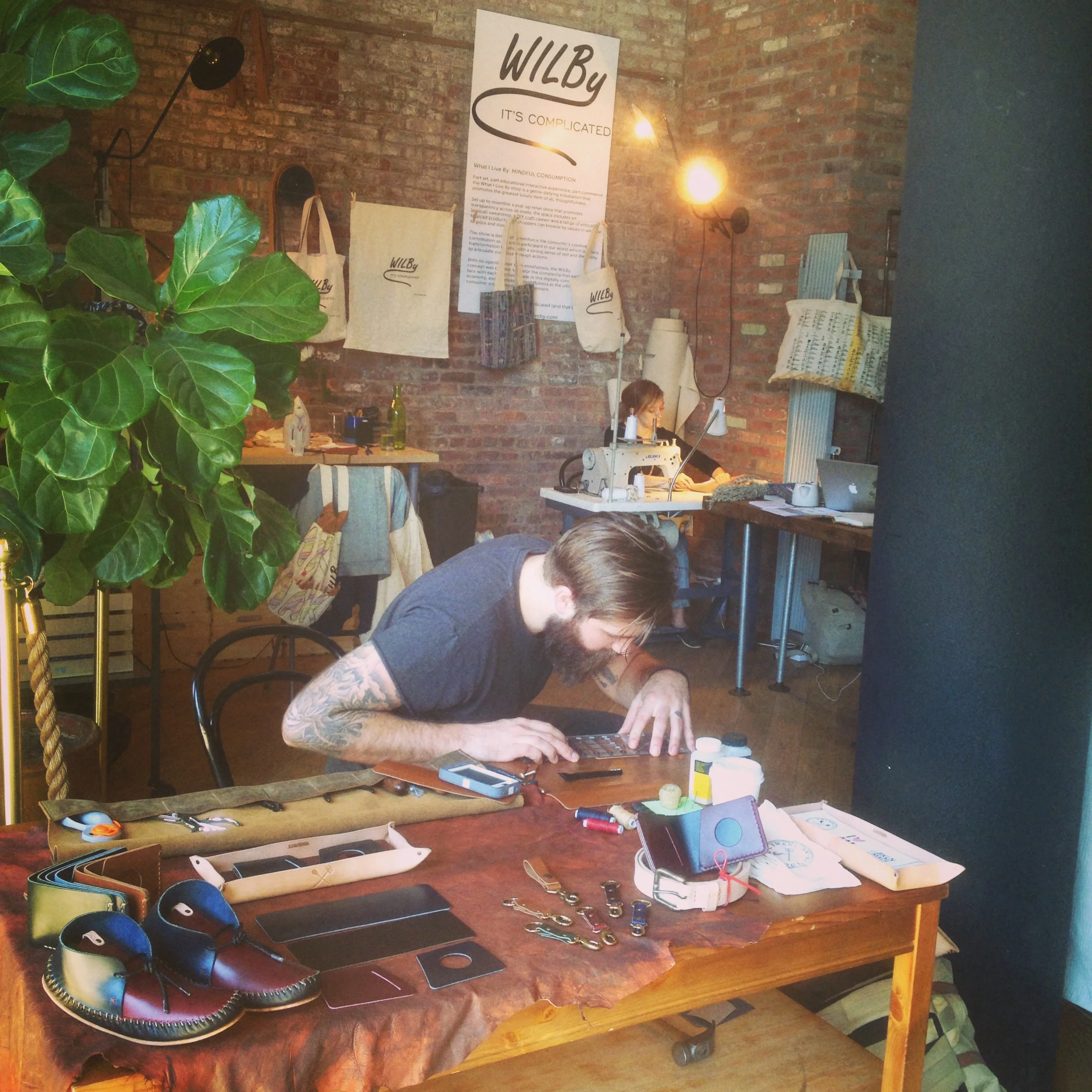 Darren from Awl and Maul getting down with his leather.&nbsp;