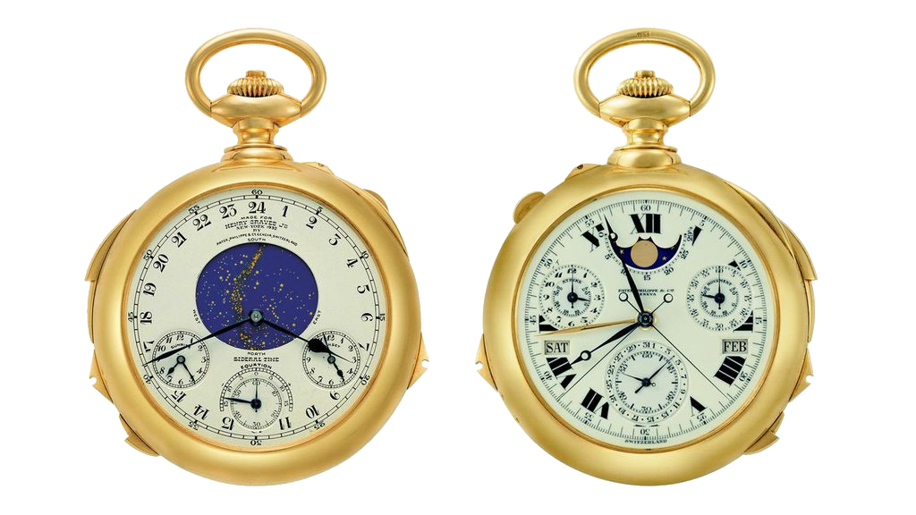 The Patek Philippe "Henry Graves" Supercomplication Pocket watch completed in 1933 with a total of 24 different functions. It took 3 years to design and another 5 to manufacture. To say it is a masterpiece is the understatement of the last 300 years!