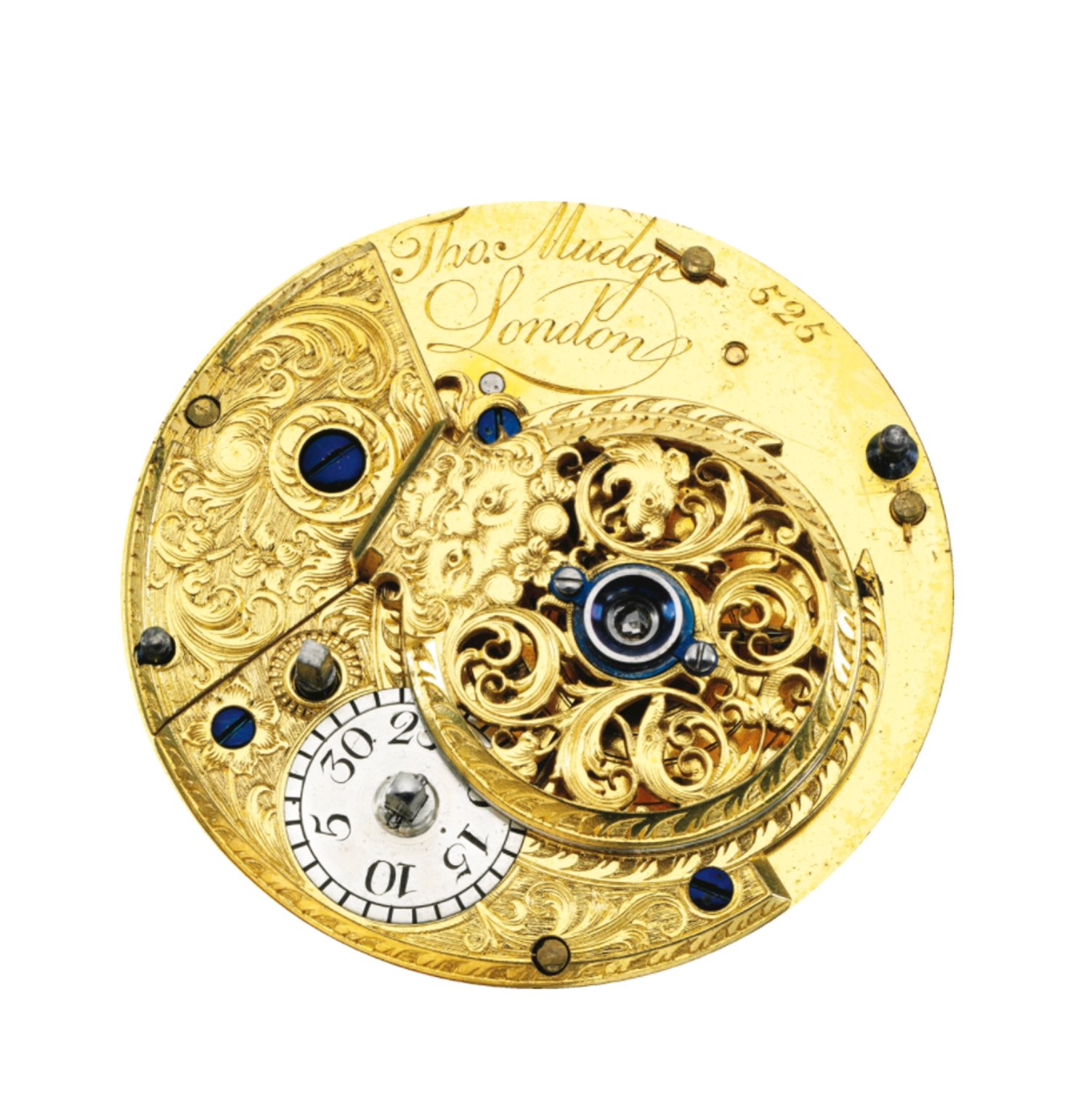 The movement inside the possible 'first ever Perpetual Calendar' watch by Thomas Mudge