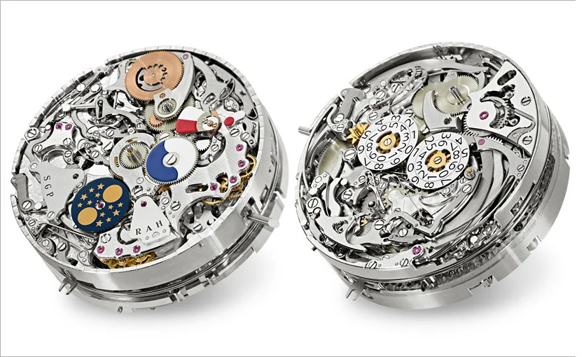 The calibre GS AL 36-750 QIS FUS IRM inside the Grandmaster Chime has 20 complications