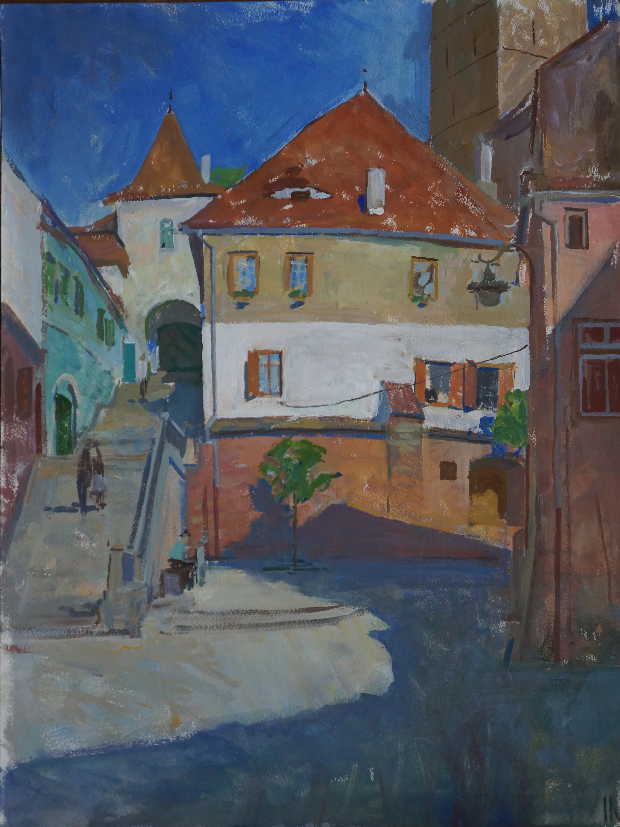 Old Sibiu, Iliya Mirochnik, 18x24.JPG