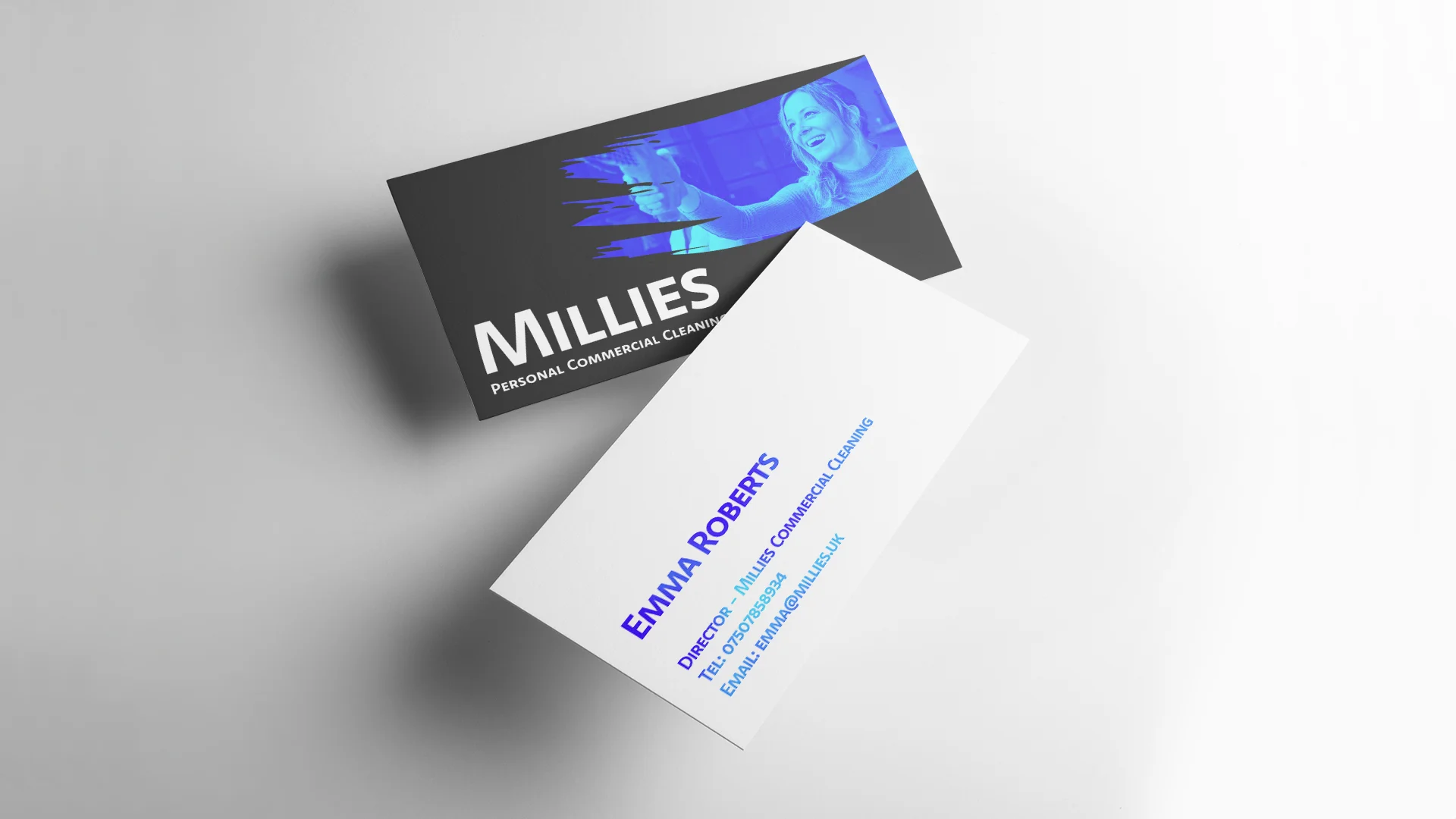 Business-cards for Millies Commercial Cleaning - THAT Branding Company - Creative Design and Branding Agency in Newcastle Gateshead and Durham.jpg