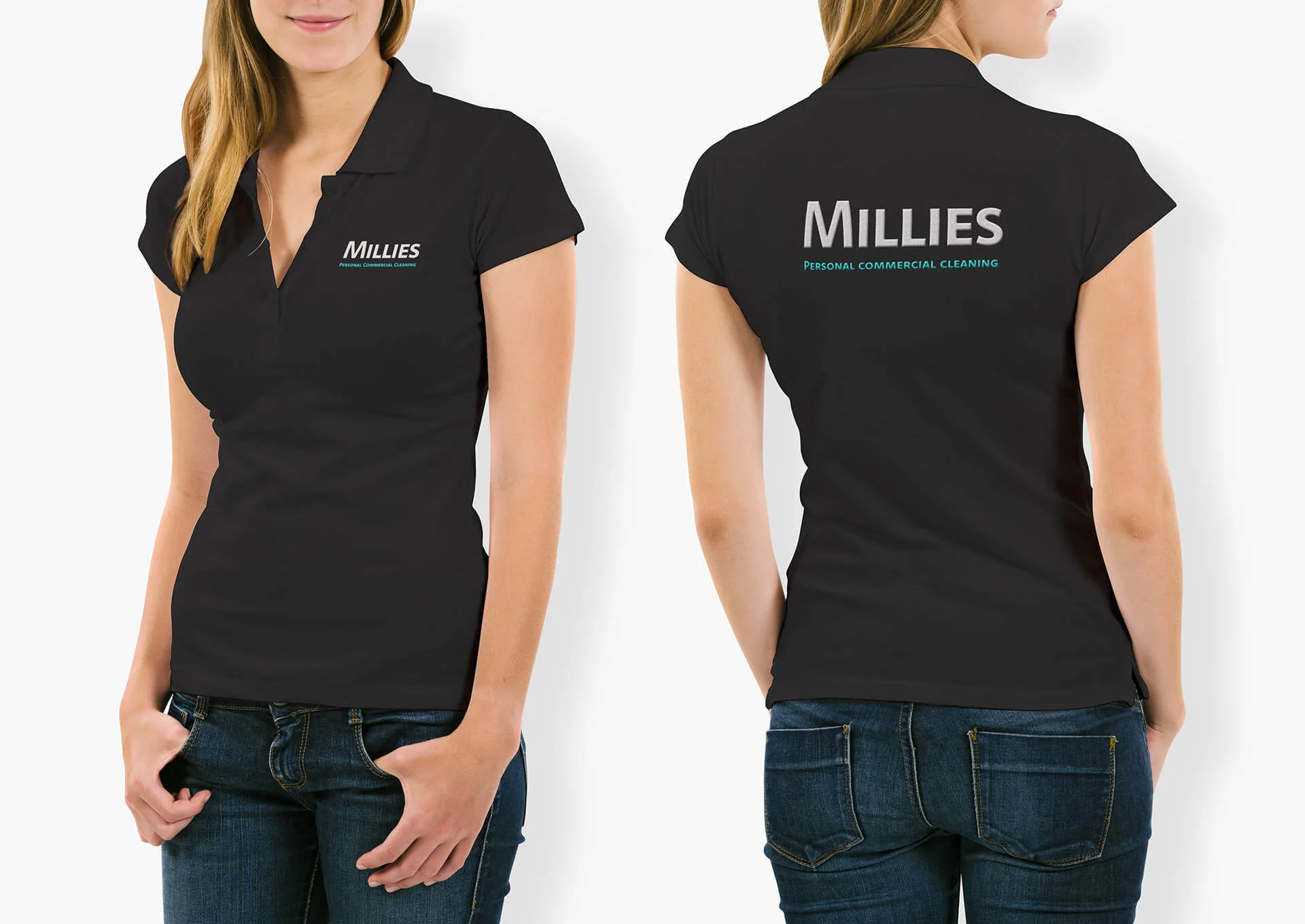 T-Shirt Mockup for Millies Commercial Cleaning - by THAT Branding Company - Creative Design and Branding Agency in Newcastle Gateshead and Durham.jpg