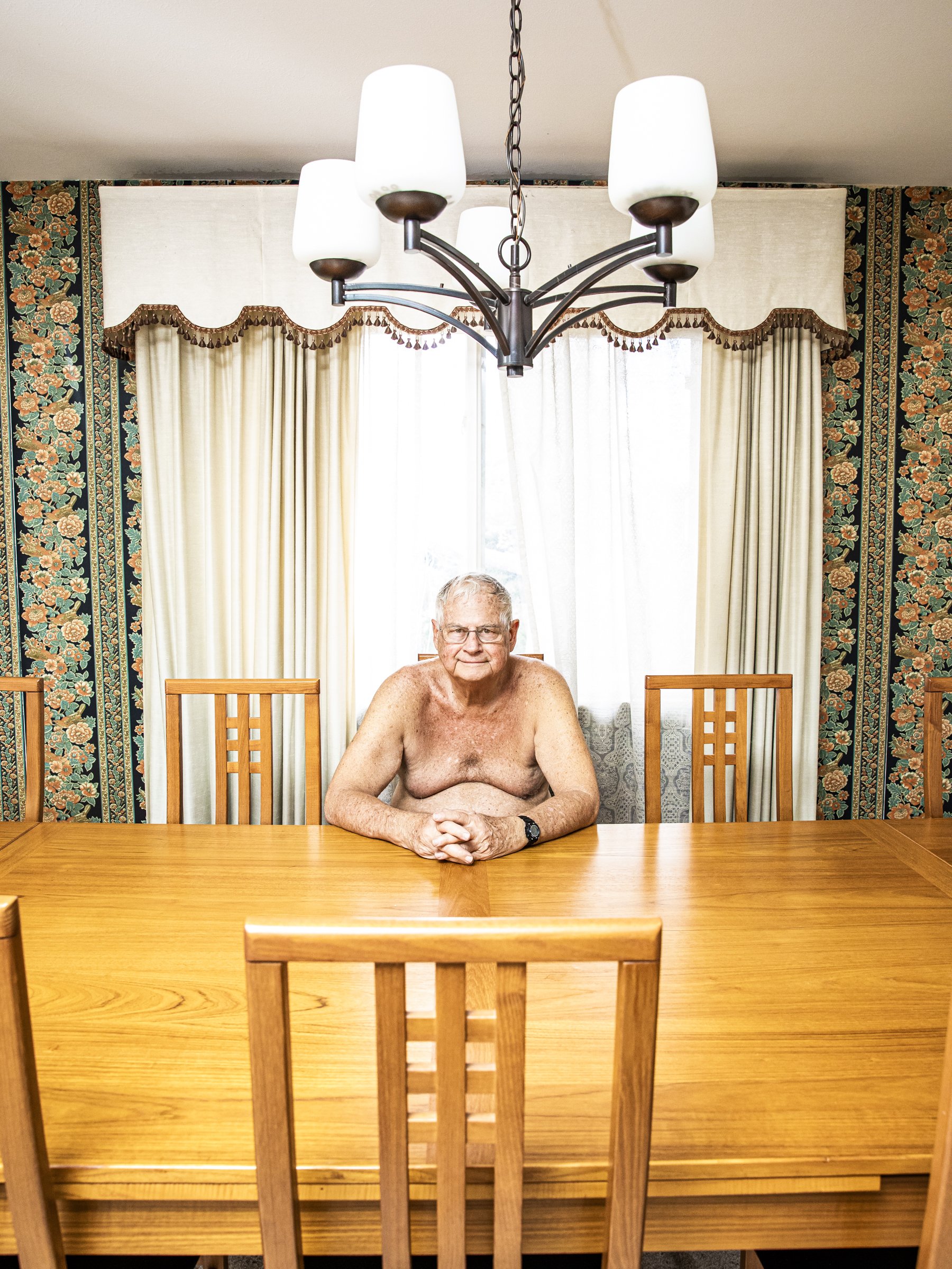  80-year-old nudist Dave Bufalo   for The Wall Street Journal 