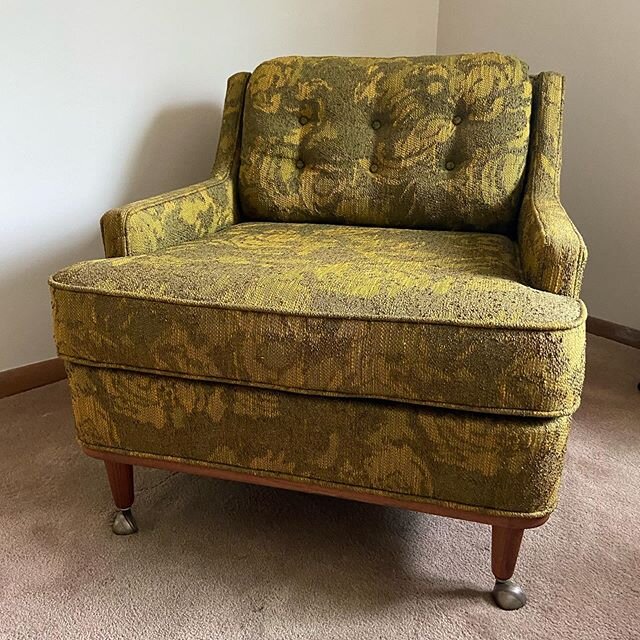 Anyone looking for cool set of Midcentury club chairs? They are super comfortable and very high quality with walnut bases. The original, 60s olive green upholstery is in terrific condition. I plan to recover them, but let me know if you&rsquo;d like 