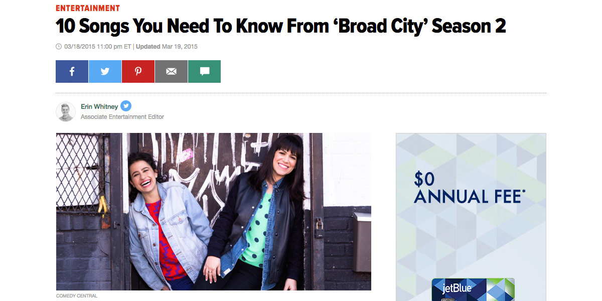 Happy To Be Sad on Broad City HuffPo