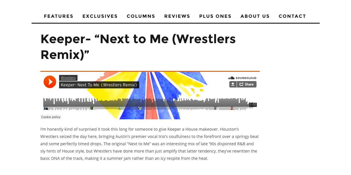 Next To Me Wrestlers RMX Review Ovrld