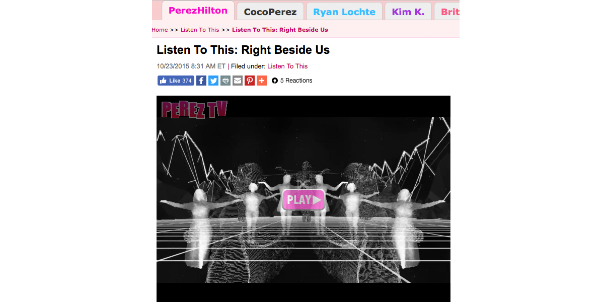 Next To Me Video Placement Perez Hilton