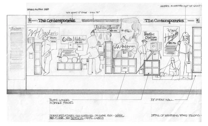 Montana exhibit panel layout sketch