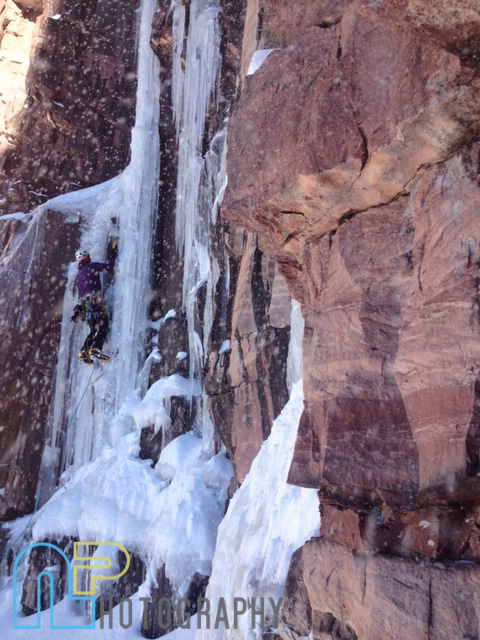 Nikki Smith just before the first wave of spindrift. Photo ©Angela VanWiemeersch
