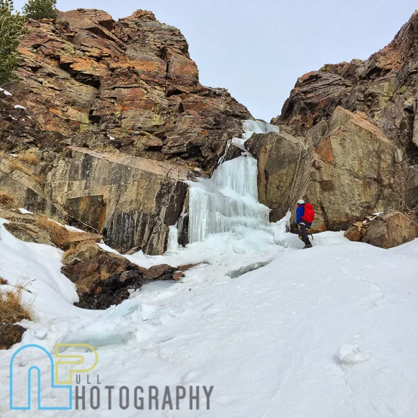 Louis at the start of the 2nd gully.