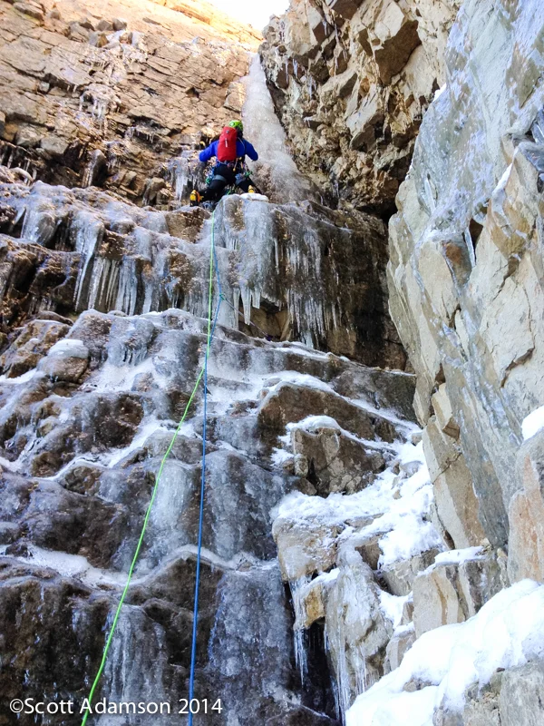 Nikki Smith leading the first pitch on the first ascent of The One Who Knocks.