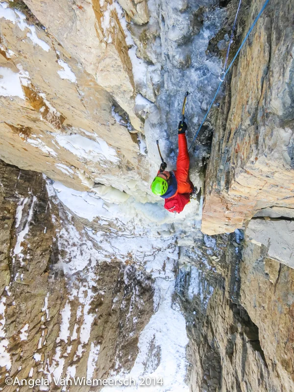 Nikki Smith following the second pitch on the first ascent of The One Who Knocks.
