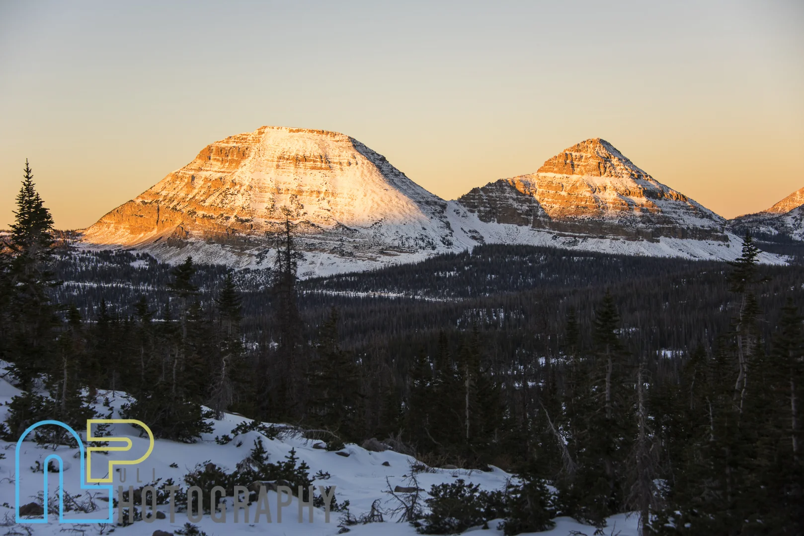 Bald Mountain and Reids Peak at sunrise.