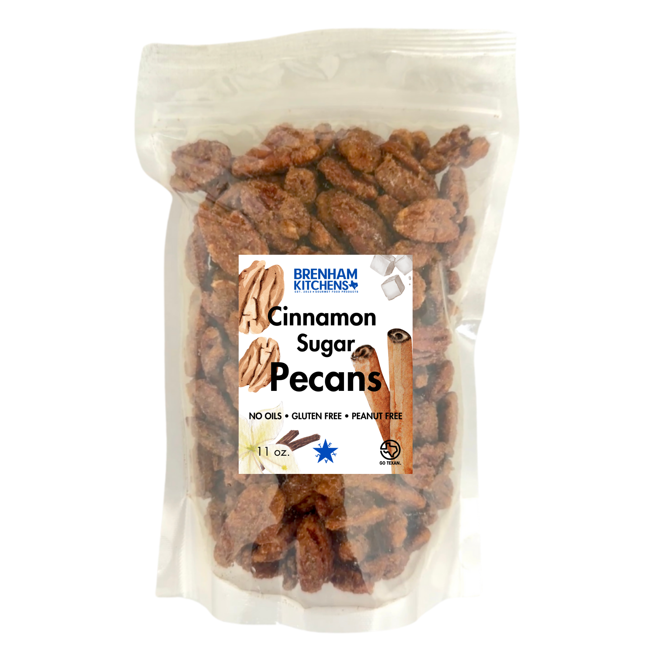 Cinnamon Sugar Pecans 11 oz. Bag.png