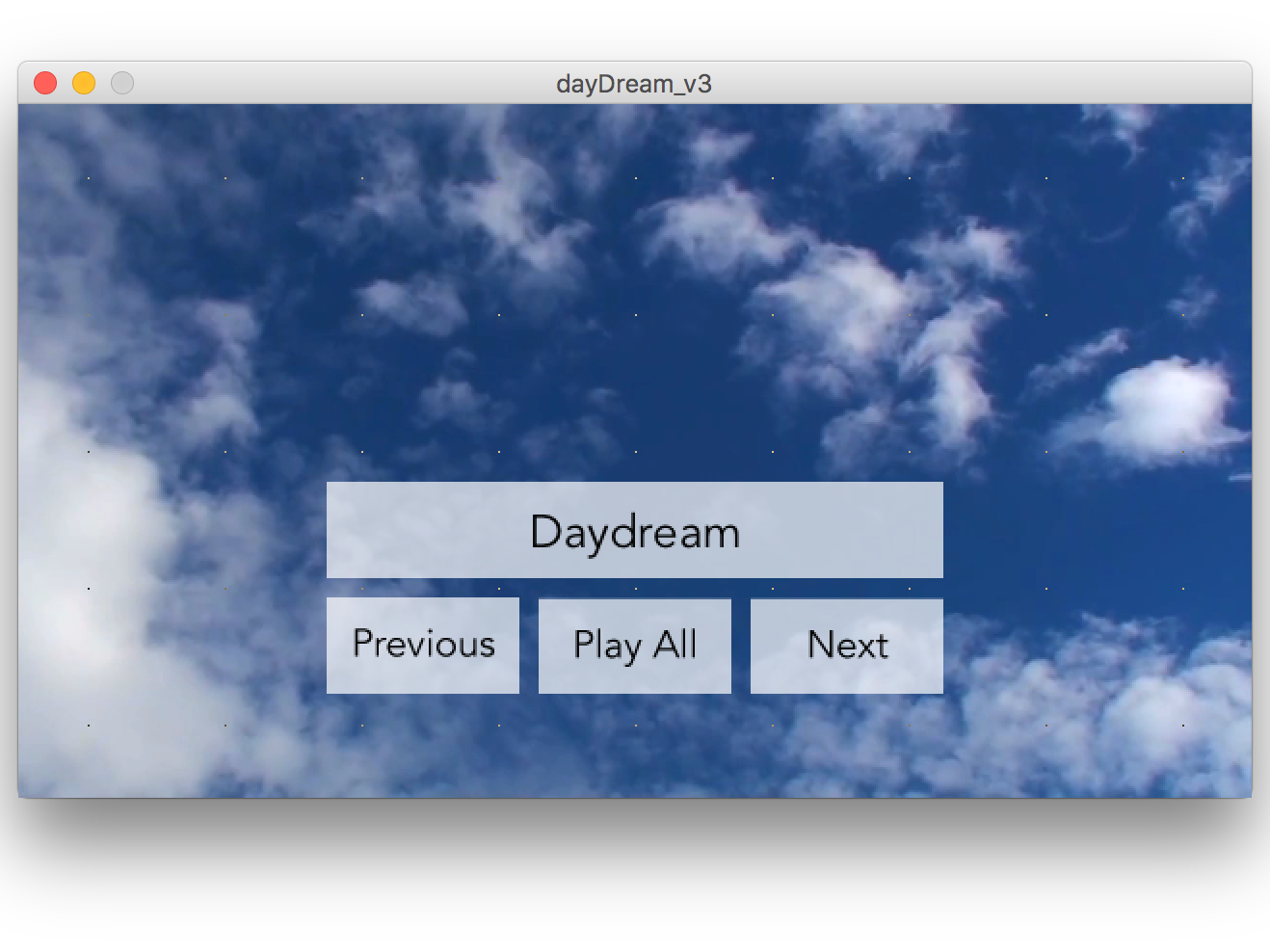 The GUI for selecting videos was hand built. 