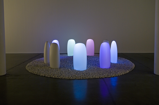 Mariko Mori, Transcircle 1.1 2004 detail, Stone, Corian, LED, Control system Courtesy of Mori Art Collection, Tokyo | Photo by Richard Learoyd