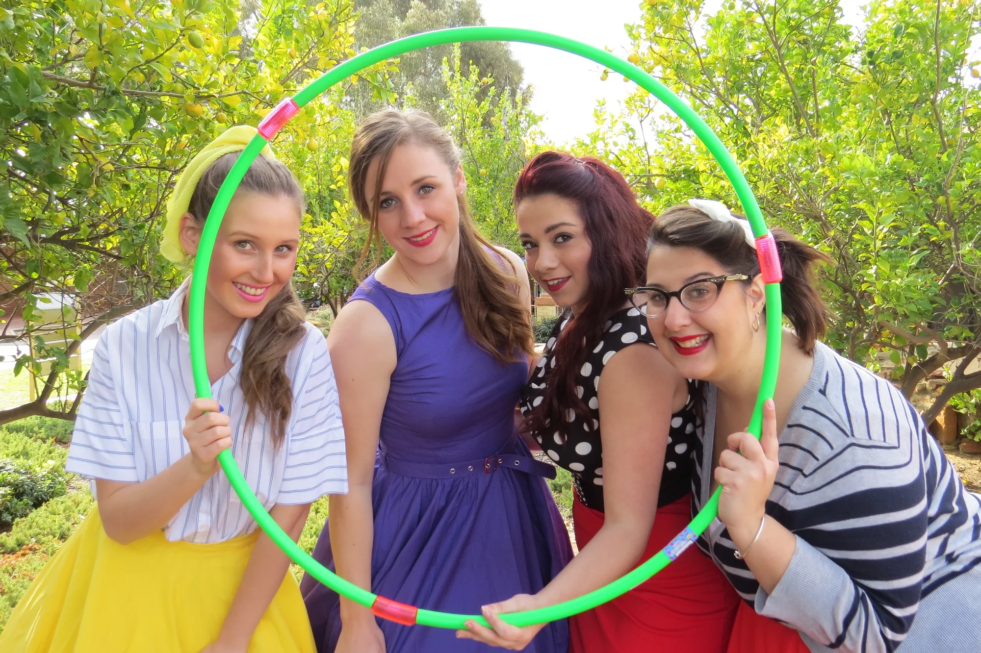 Zombie Prom features Megan Kerr, left, as Candy, Kathryn McCarthy as Toffee, Gabriella Guidone as Coco and Jayde Clark as Ginger. Picture: Sally Newman