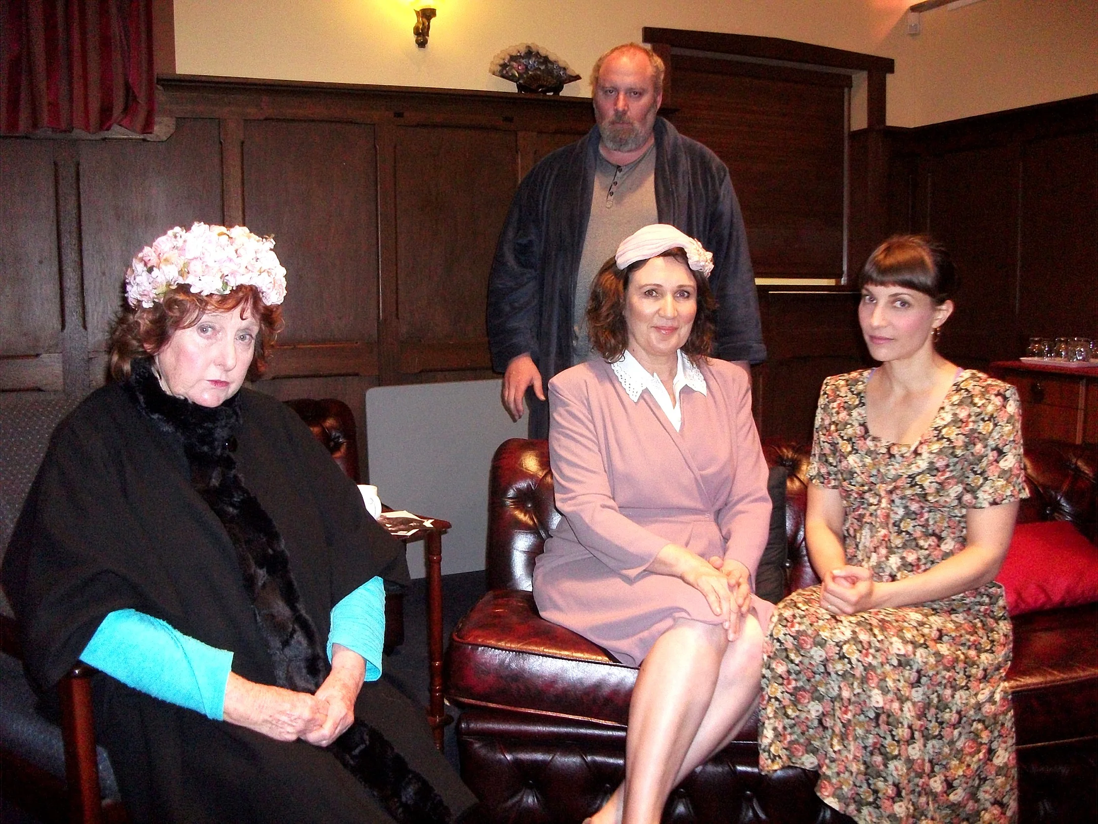 Kerry Goode, left, Andrew Watson, playwright Yvette Wall and Natalie Aung Than are appearing in Dolls From The Sky at the Old Mill Theatre.