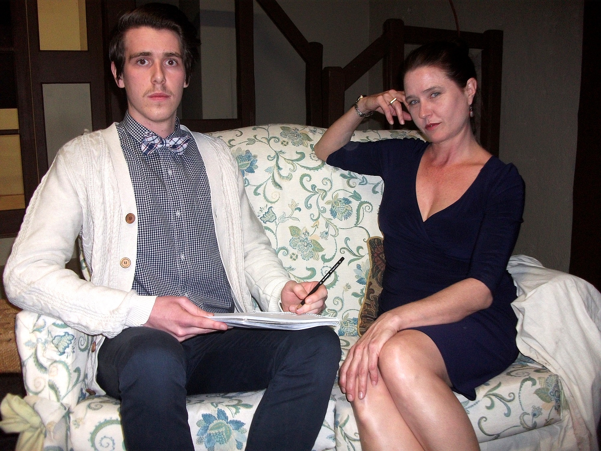 Detective-Sergeant Fisher (Terry Brown) tries to get an autograph from actress Celia Wallis (Anna Head) in Silhouette .