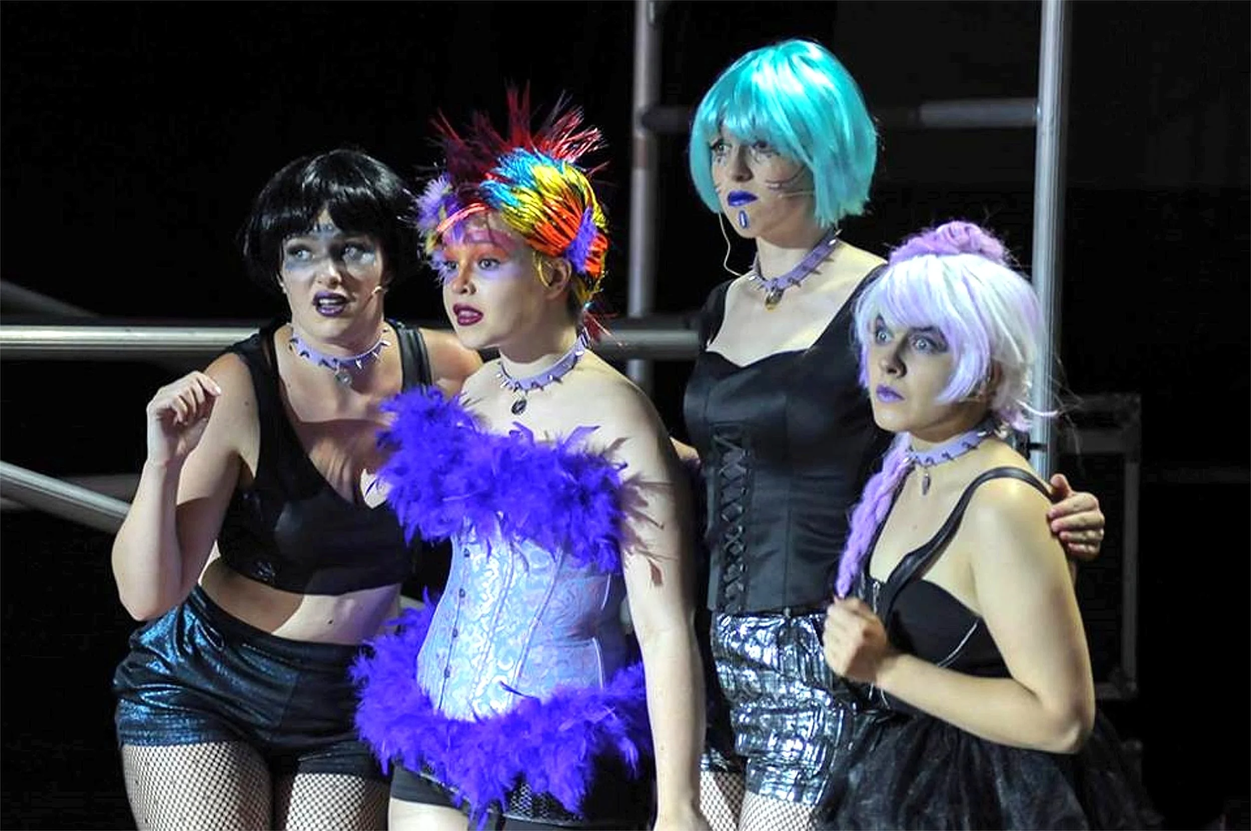 Christie Strauss, Rachael McCallum, Kate Lloyd and Tay Howard are appearing in Saucy Jack and the Space Vixens at Fringe World. Picture: Michael McAllan.