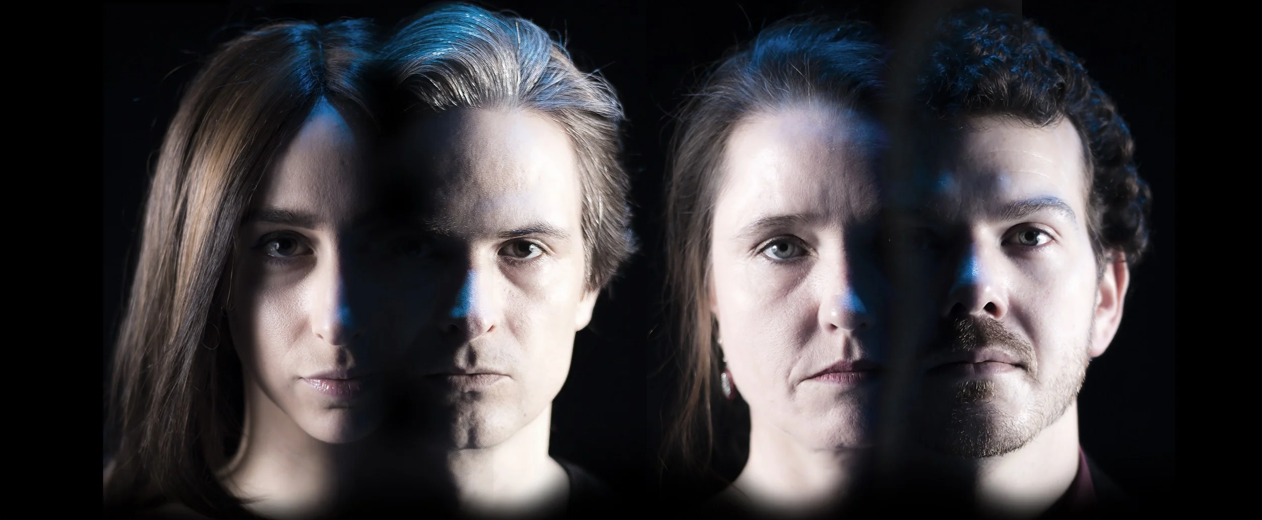 Georgina Hamer, left, Jeffrey Watkins, Anna Head and Dylan James are appearing in Patrick Marber’s Closer .