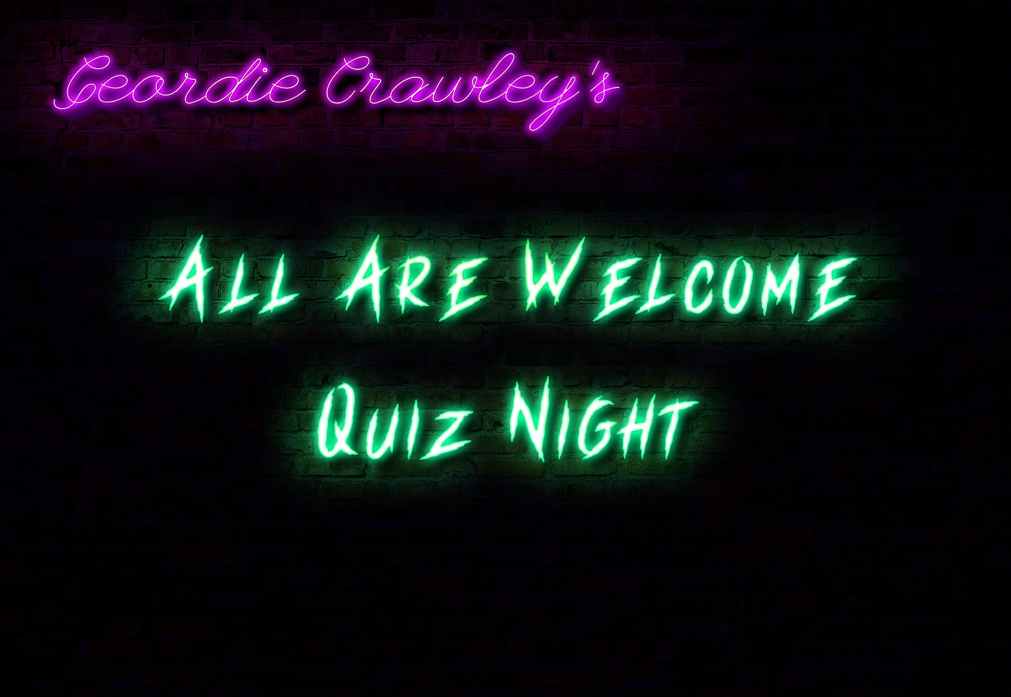 Hangout: Quiz Night with Geordie Crawley