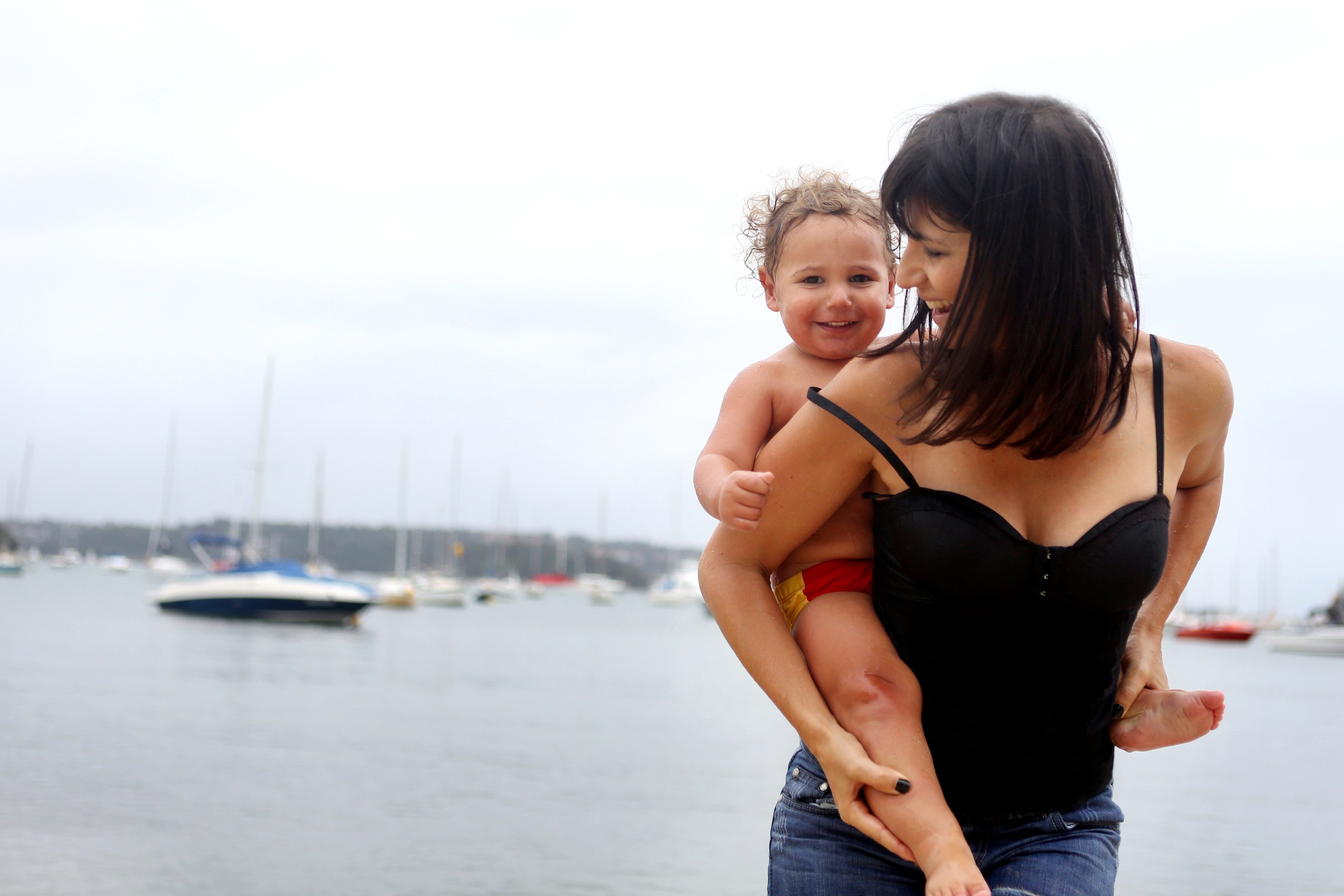 Justine and her son Tyler