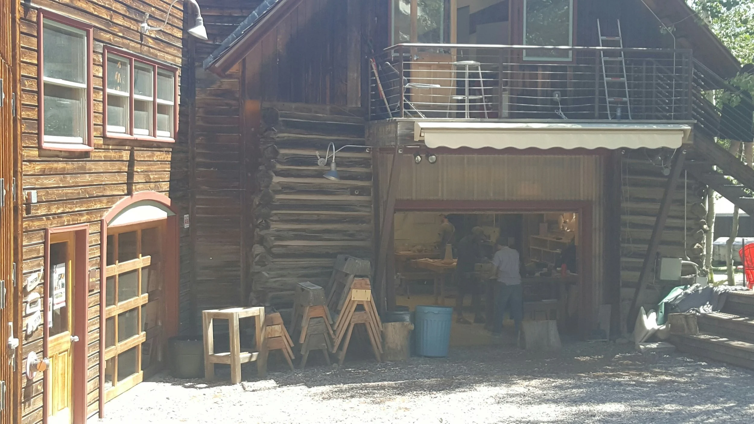 A glimpse into the woodworking area.