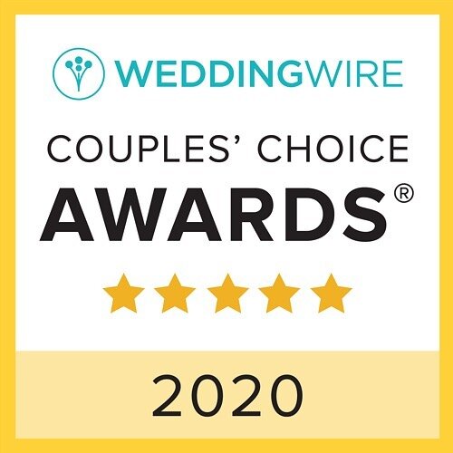 A BIG thanks to all of our couples who helped us grab a @weddingwire Couples Choice Award this year!